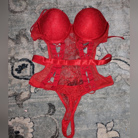 Spencer's Other - Red lingerie body suit